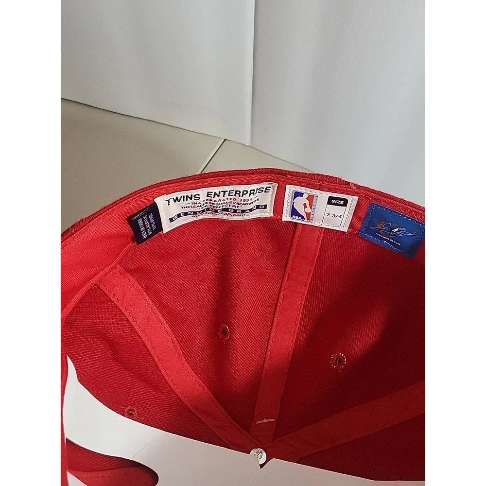 Washington Wizards Twins Enterprise Fitted Size 7 3/4 Cap Hat - NWT Red